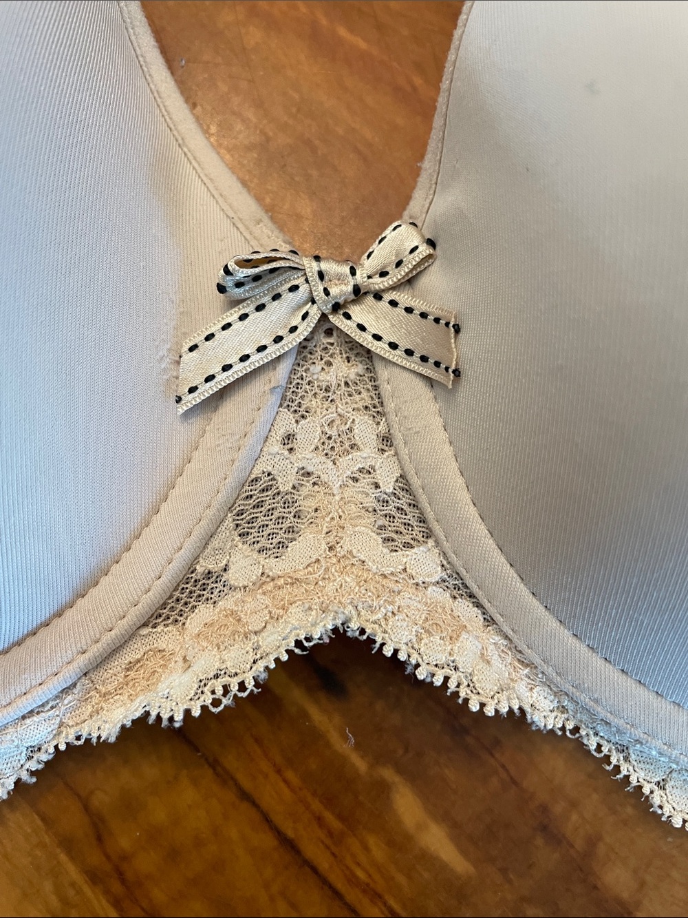 Two Boutique 34D Bras Black Polka Dot Longline Bra & Nude T-Shirt Bra EUC! - Picture 9 of 13